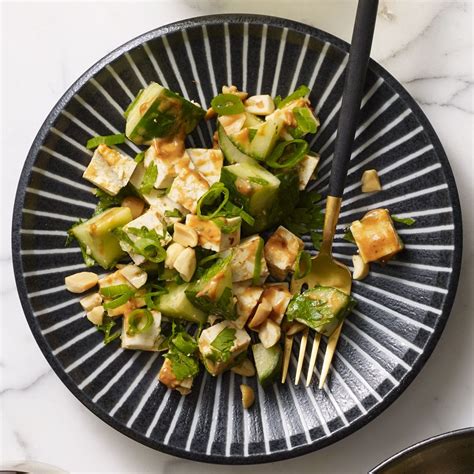 There's often a great divide between the word healthy and filling when it comes to food. Tofu Cucumber Salad with Spicy Peanut Dressing Recipe ...