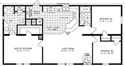 Unique floor plan that features kitchen at the front half of the home. Floorplans for Manufactured Homes 1000 to 1199 Square Feet ...
