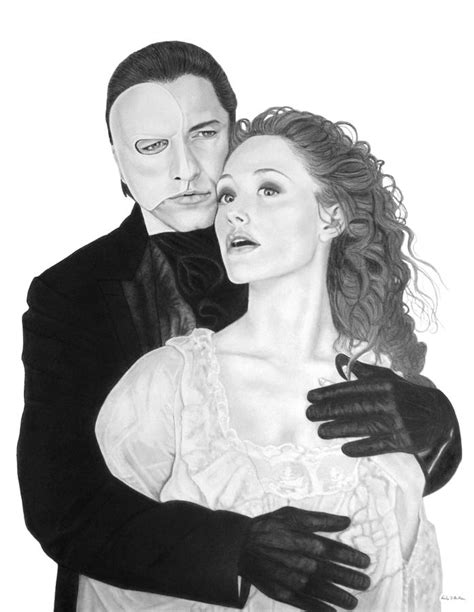 The Phantom Of The Opera Drawing By Nicole I Hamilton Pixels