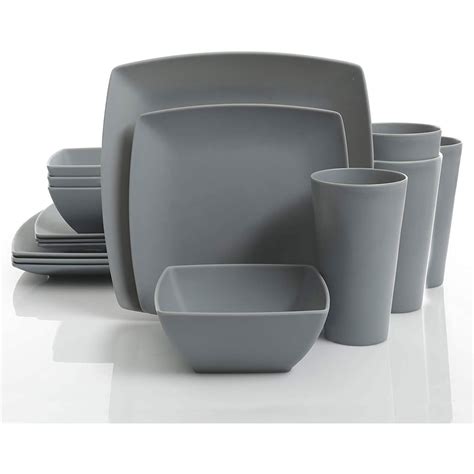 Find a wide assortment of bowls online on walmart.ca. Gibson Home 16 Piece Square Melamine Dinnerware Set Plates ...