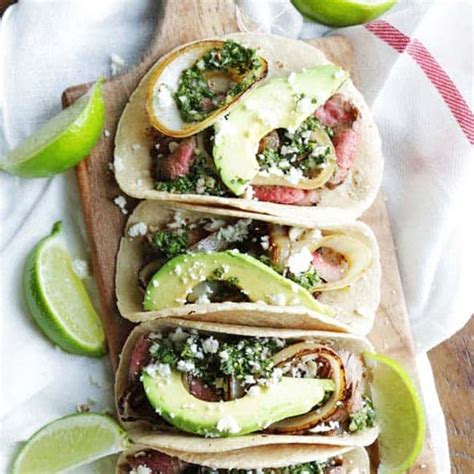 Flank Steak Tacos Recipe With Chimichurri Sauce Chef Billy Parisi