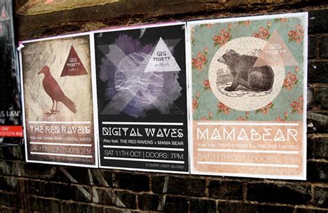 Create Three Richly Textured Band Posters Design Cuts