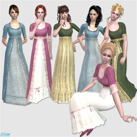 The Sims Resource Anne Regency Gowns