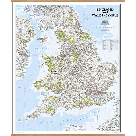 England And Wales Classic Wall Map Geographica
