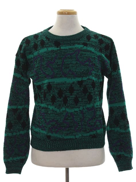 Sweater Late 80s Or Early 90s High Sierra Mens Green Background