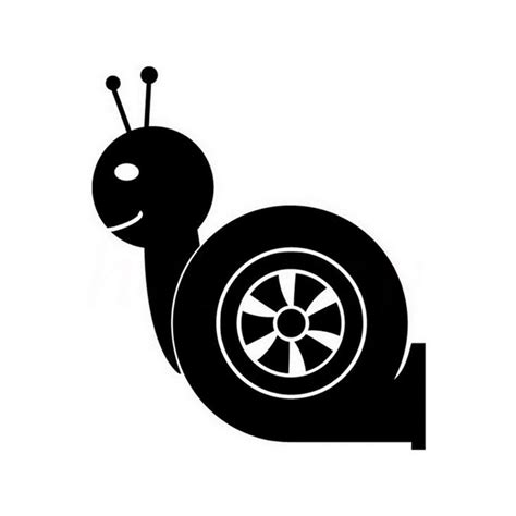 Fun Turbo Snail Fast Jdm Car Sticker Cartoon Car Styling Wall Home