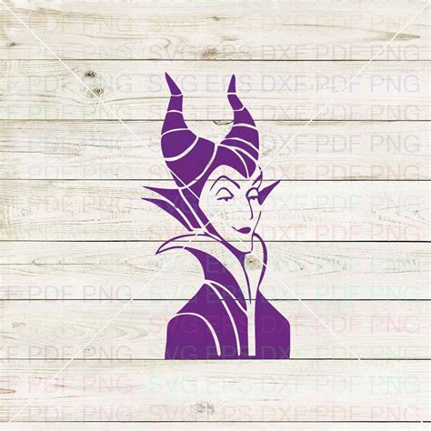 maleficent silhouette 007 svg dxf eps pdf png cricut cutting file vector clipart instant