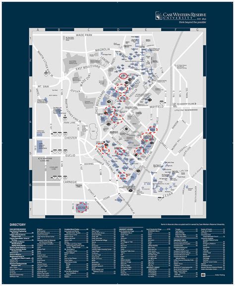 Case Western Reserve University Campus Map Map