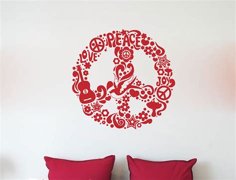 Trinx Peace Love Joy Sign Symbol Wall Decal Wayfair