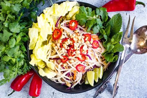 Easy Thai Green Papaya Salad Som Tam All Ways Delicious
