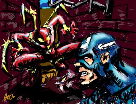 Spiderman Vs Captain America By Tentu On Deviantart
