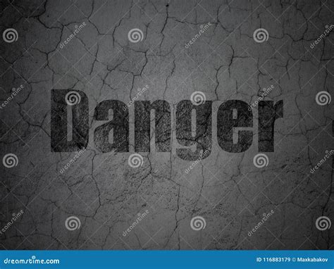 Protection Concept Danger On Grunge Wall Background Stock Illustration