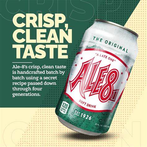 Ale 8 One Ginger Ale Soda With A Caffeine Kick And Hint Of Citrus The