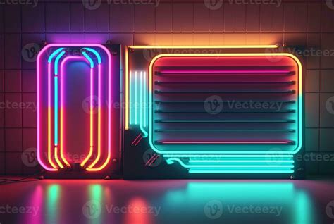 Realistic Neon Light Background Generative Ai 23282531 Stock Photo At