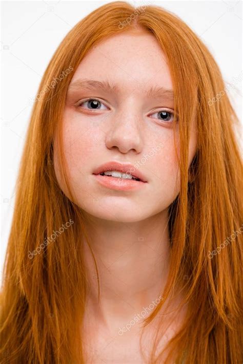 Closeup Portrait Of Sensual Beautiful Natural Redhead Woman Stock Photo By Vadymvdrobot