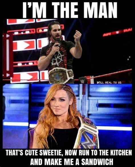 Pin By Joy Whitlow On Fun Wwe Funny Becky Wwe Wrestling Memes