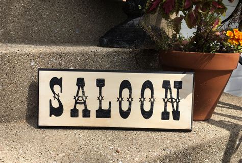Saloon Signold West Signrustic Signhand Painted Etsy Hand