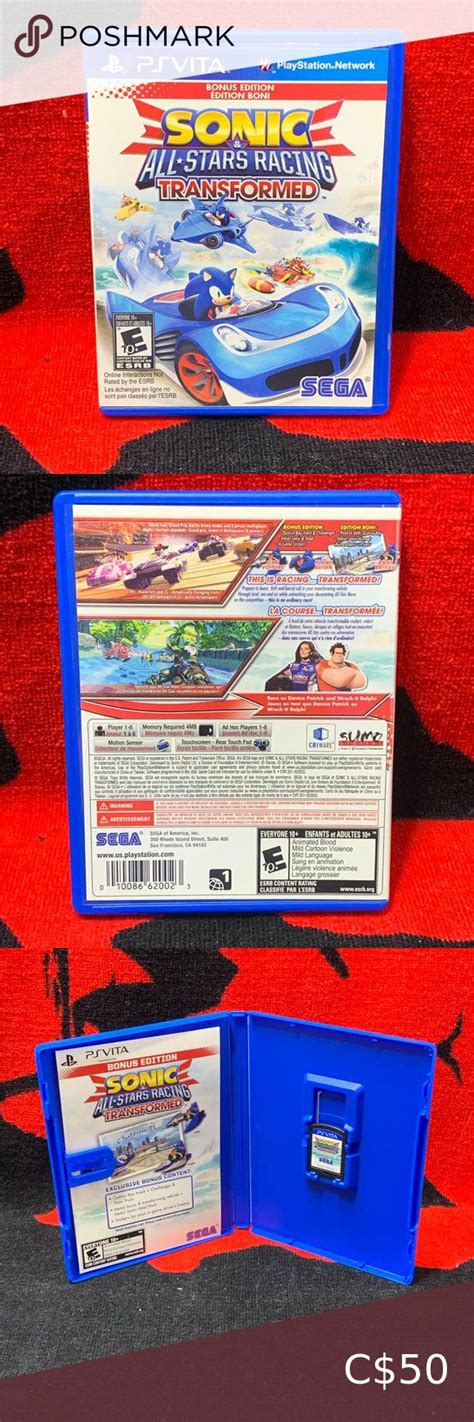 Sony Playstation Vita Sonic All Star Racing Transformed Bonus Edition