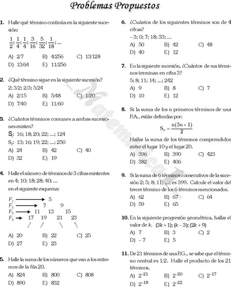 Sucesiones Numericas Resueltos