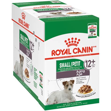 Royal canin makes a seriously wide range of dog foods, puppy foods, and even treats that are nutritionally formulated for all kinds of breeds. Small Aging 12+ Pouch Dog Food - Royal Canin
