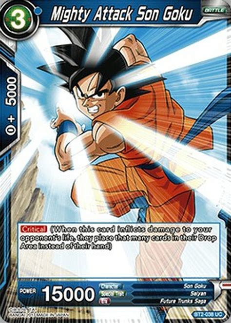 Maybe you would like to learn more about one of these? Dragon Ball Super Collectible Card Game Union Force Single Card Uncommon Mighty Attack Son Goku ...