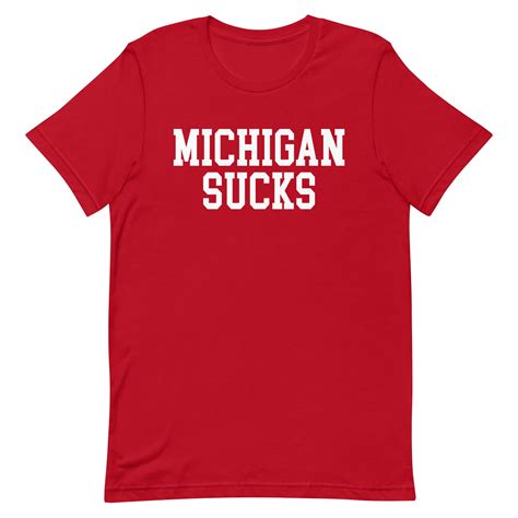 Michigan Sucks Ohio State Rivalry T Shirt Red Rivalryweek