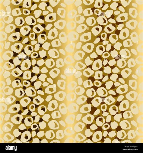 Seamless Leopard Pattern Animal Skin Grunge Texture Gold Gradient