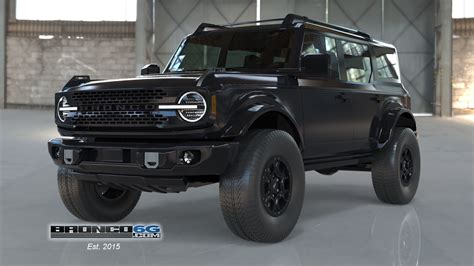 Blacked Out 2021 Bronco With Satin Matte Wrap Rendered Look