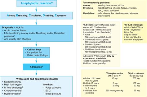 Emergency Treatment Of Anaphylaxis In Adults Concise Guidance Rcp