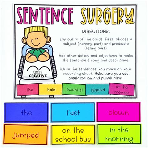 Writing Complete Sentences Simply Creative Teaching