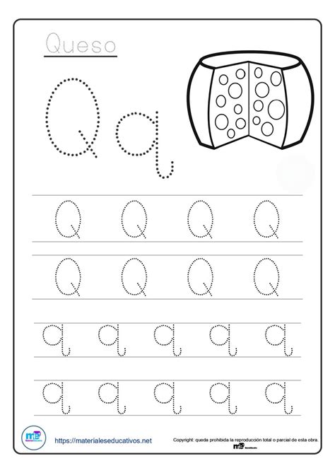 Trazos Del Abecedario Y Coloreamos Los Dibujos Q Preschool Tracing
