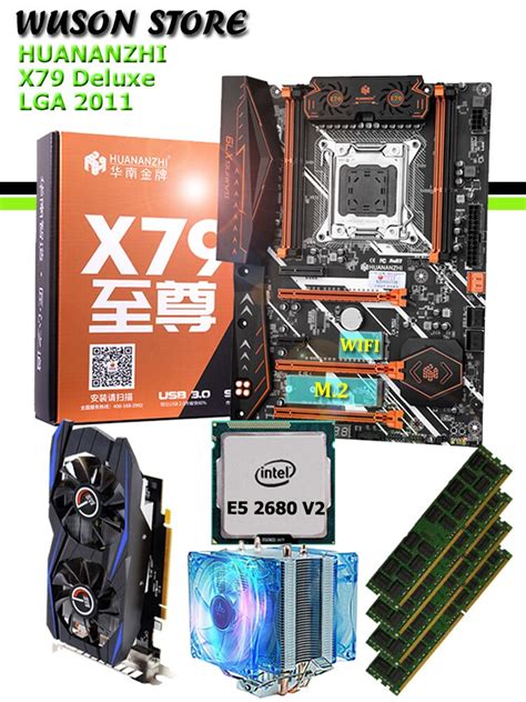 Pc Assembly Huananzhi Deluxe X79 Gaming Motherboard Set Cpu Xeon E5