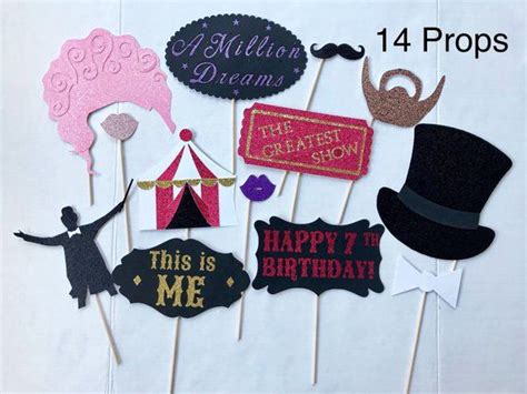 The Greatest Showman Photo Booth Props Circus Party Vintage Circus