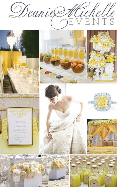 Modern Sunny Yellow Wedding Design Board By Deanie Michelle Events