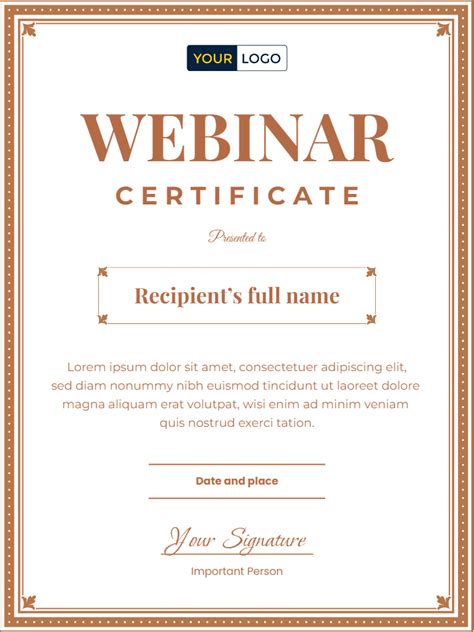5 Free Webinar Certificate Templates
