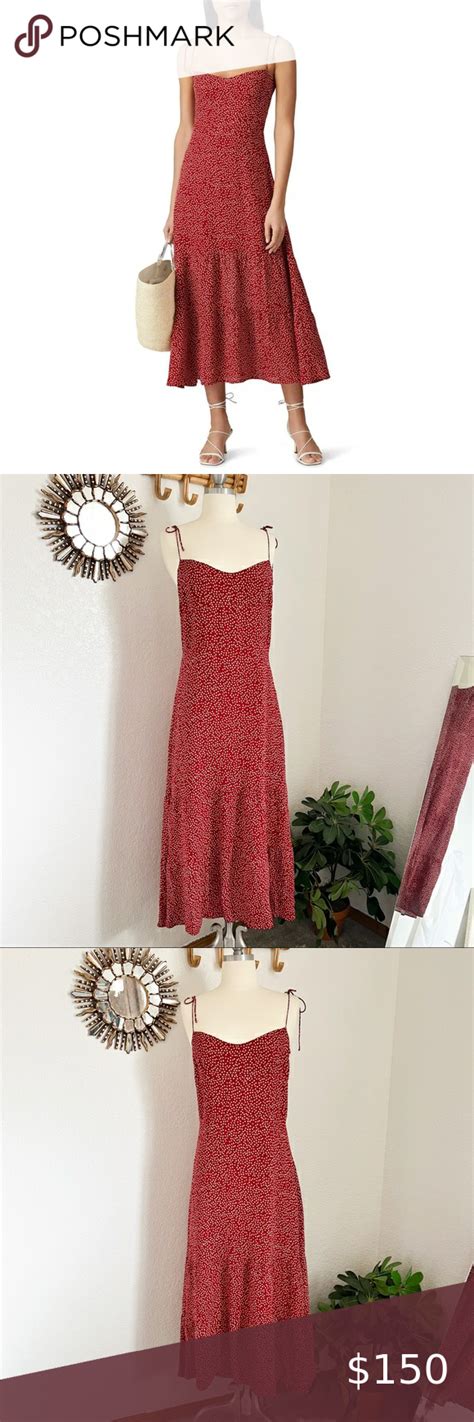 Reformation Dakota Emmie Dress Size 8 Red Floral Dress Fashion Dresses
