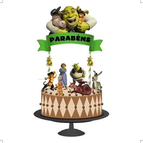 Topo De Bolo Topper De Bolo Aniversário Shrek