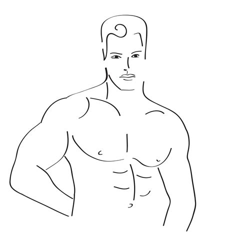 free vector sexy man sketch