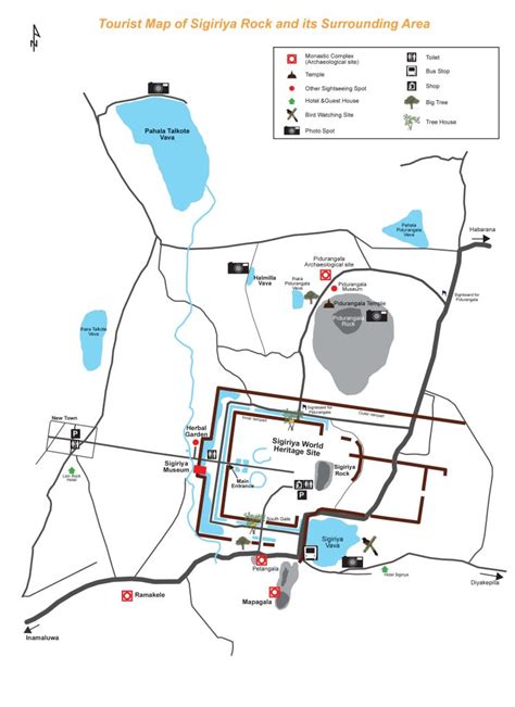 Sigiriya Tourist Guide Map 2024 Sigiriya Sri Lanka Official Travel