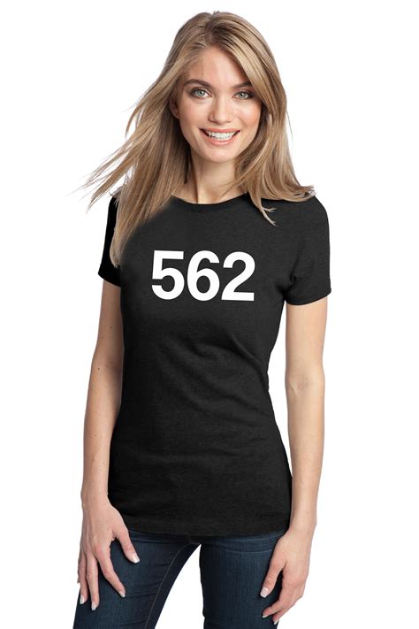 562 Area Code Adult Ladies T Shirt Bellflower Cerritos Downey Ebay