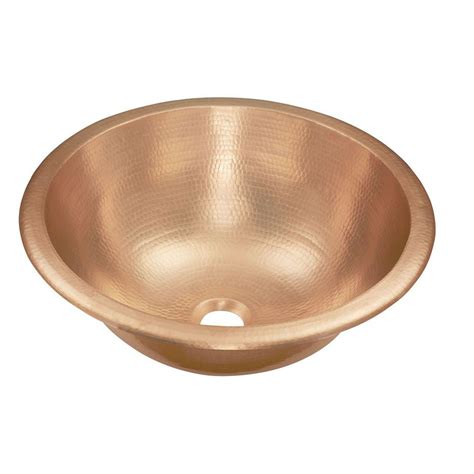 SINKOLOGY Born Dual Mount Handmade Pure Solid Copper Bathroom Sink In Naked Copper Unfinished