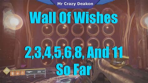 Destiny 2 Last Wish Raid Wall Of Wishes 234568and 11