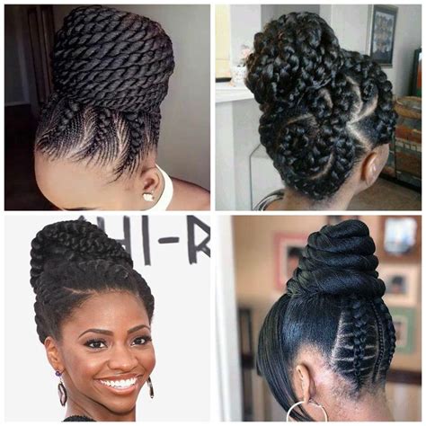 Updo Hairstyles For Black Women The Improvised Designs Curly Craze Braided Hairstyles Updo