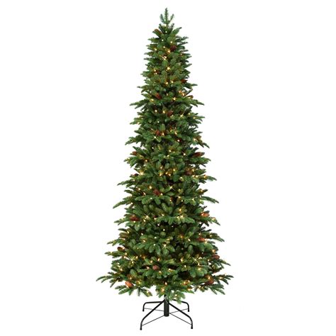7 5 Ft Pre Lit Led Spruce Artificial Christmas Tree With 900 Color