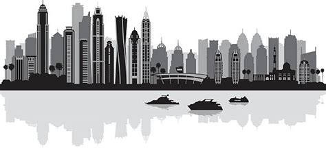 Vector illustration of london with colorful icons of routemaster buses and landmark buildings. Dubai Sunset Illustrations, Royalty-Free Vector Graphics ...