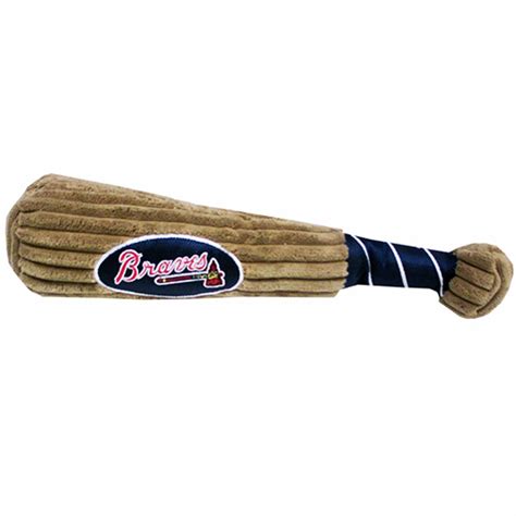 Atlanta Braves Plush Baseball Bat Dog Toy Baxterboo