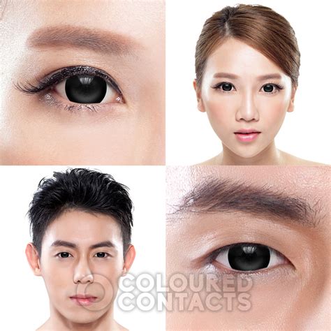 Black Mini Sclera Zombie Halloween 1 Day Colored Contact Lenses