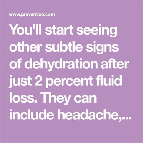 These Subtle Signs Of Dehydration Go Way Beyond Feeling Thirsty Signs