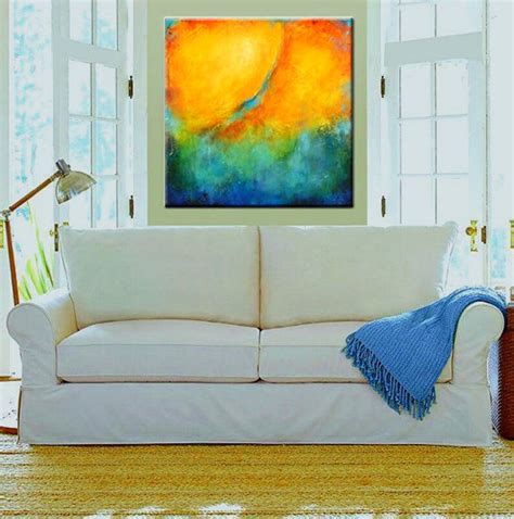 Color Splash 30 X 30 Abstract Acrylic Painting Huge Etsy