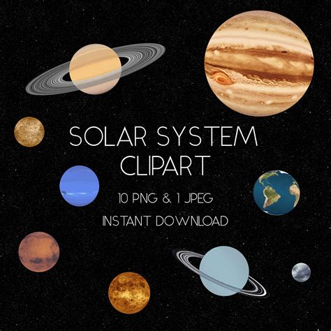 Solar System Clip Art Straight